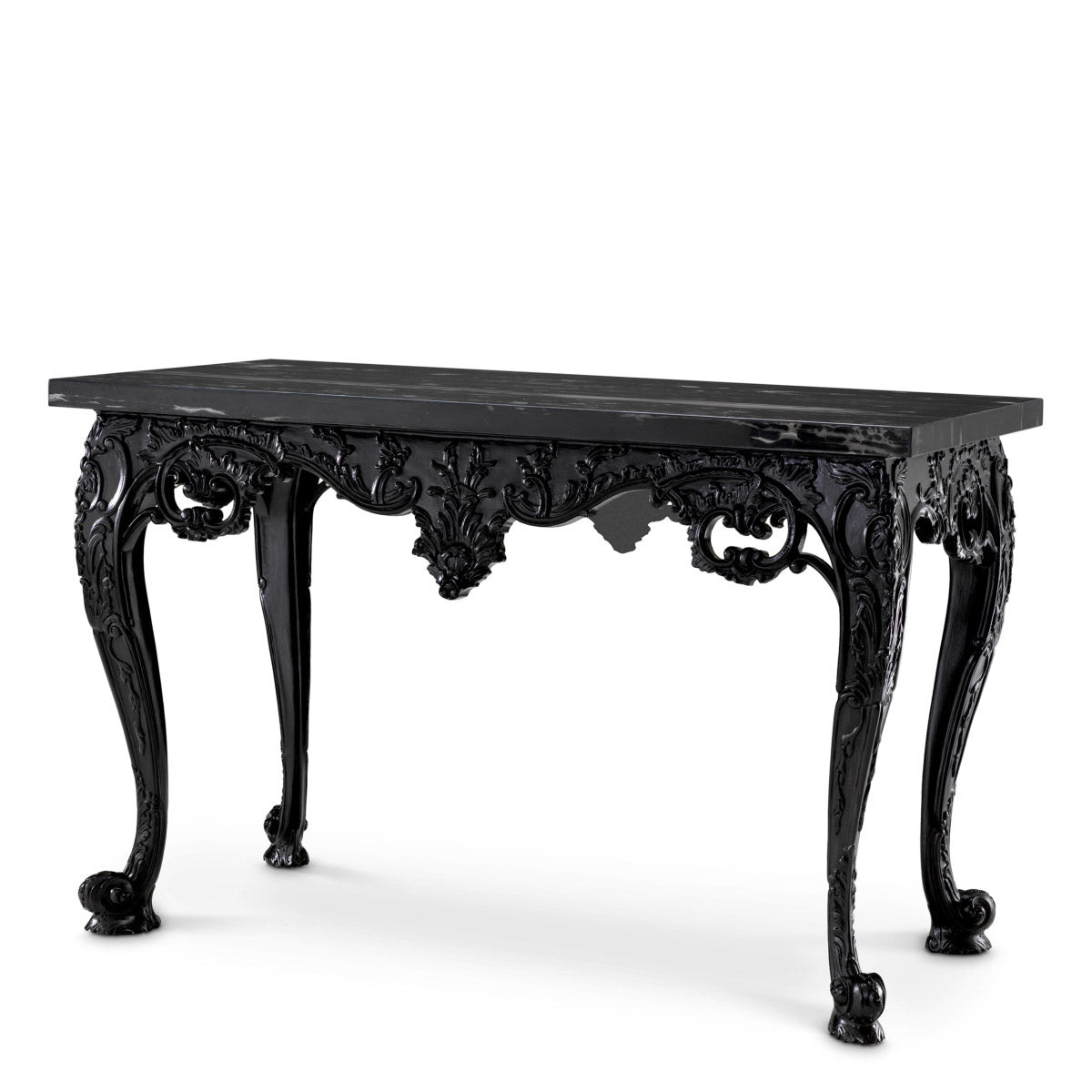 Console Table Cadwalader Black finish | black marble Tables TM0338 2