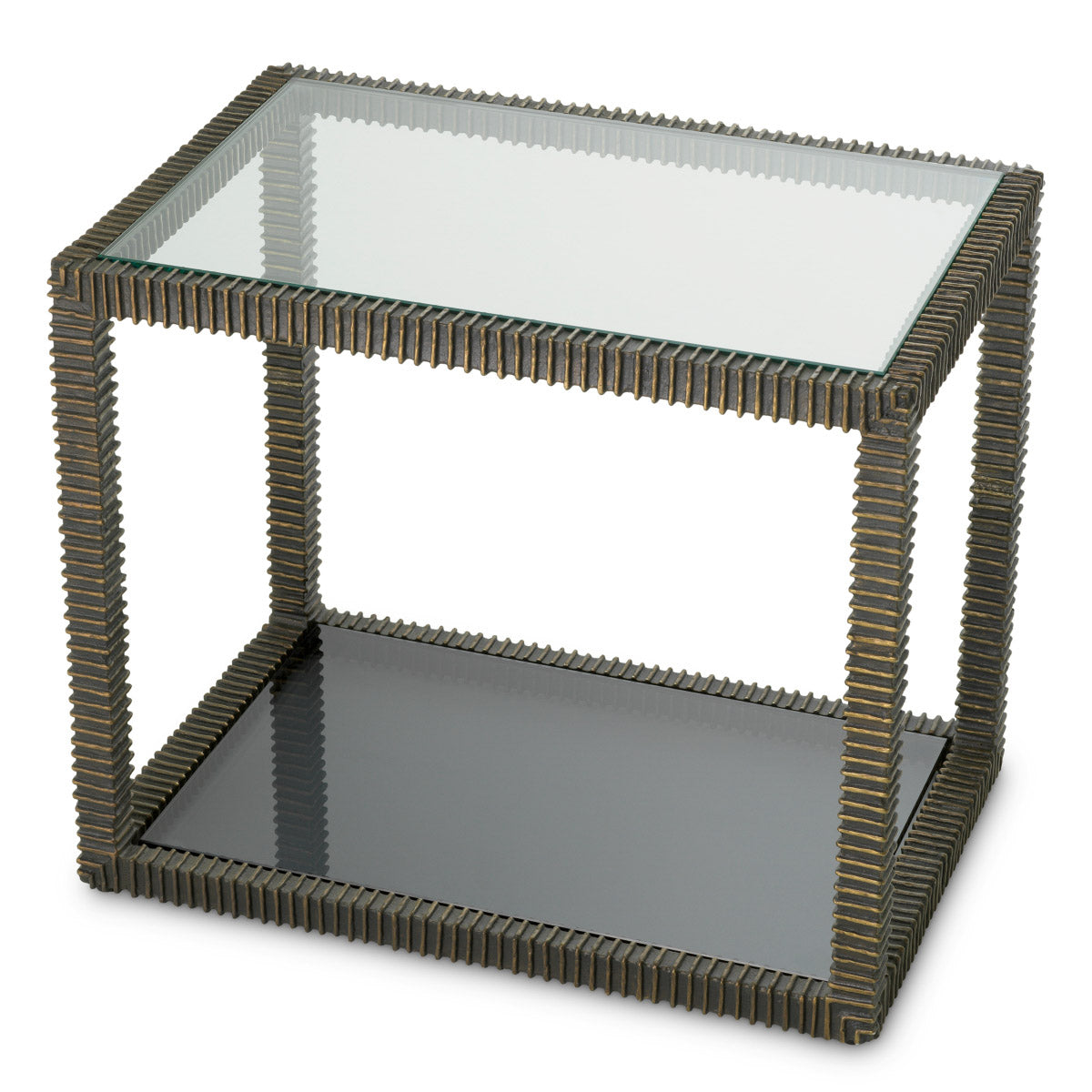 Side Table Bethesda Bronze highlight finish | clear glass | smoke glass Tables TM0358 5