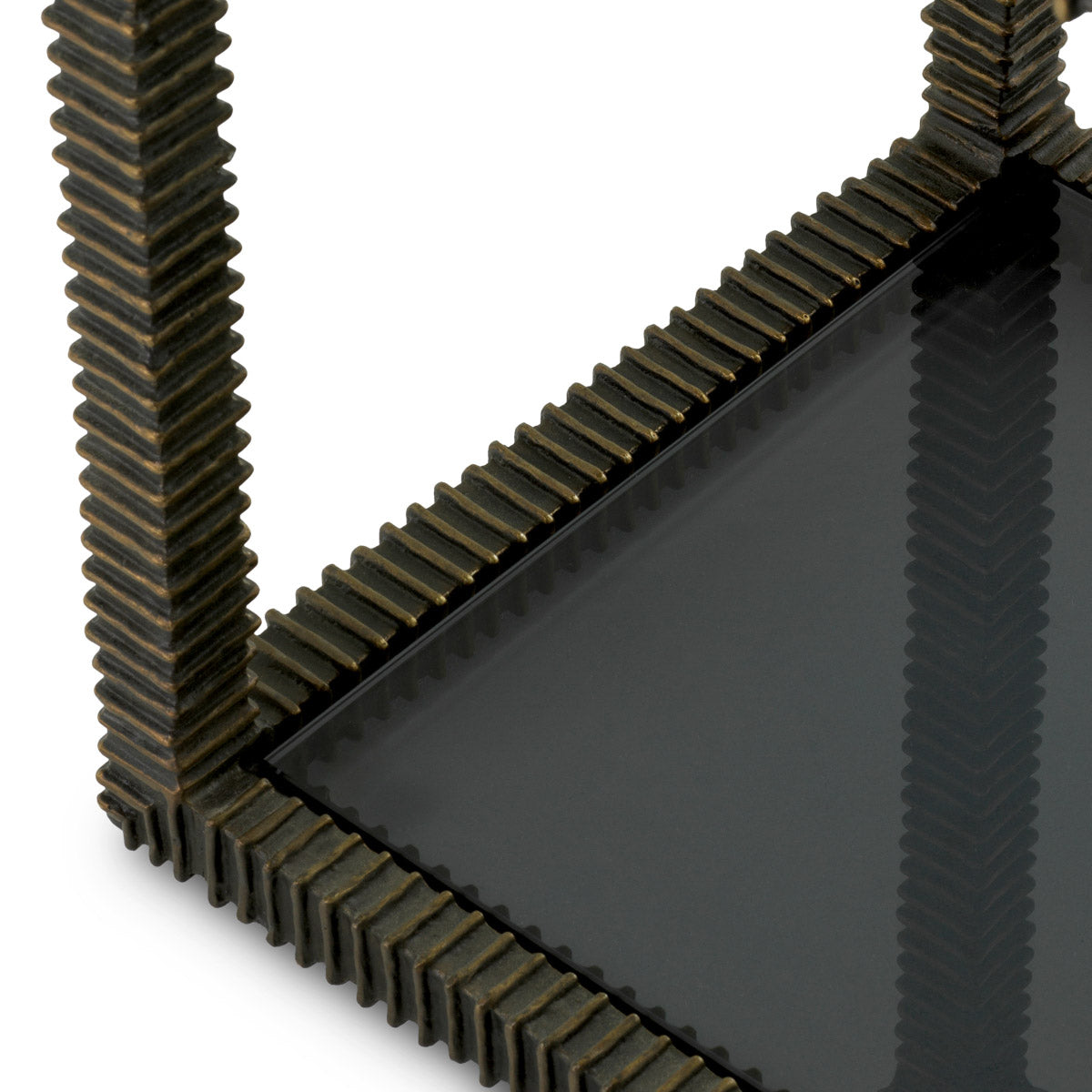 Side Table Bethesda Bronze highlight finish | clear glass | smoke glass Tables TM0358 7
