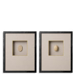 Wall Art Inlay Menes set of 2 Black wooden frame | clear glass Accessories TM0368 2