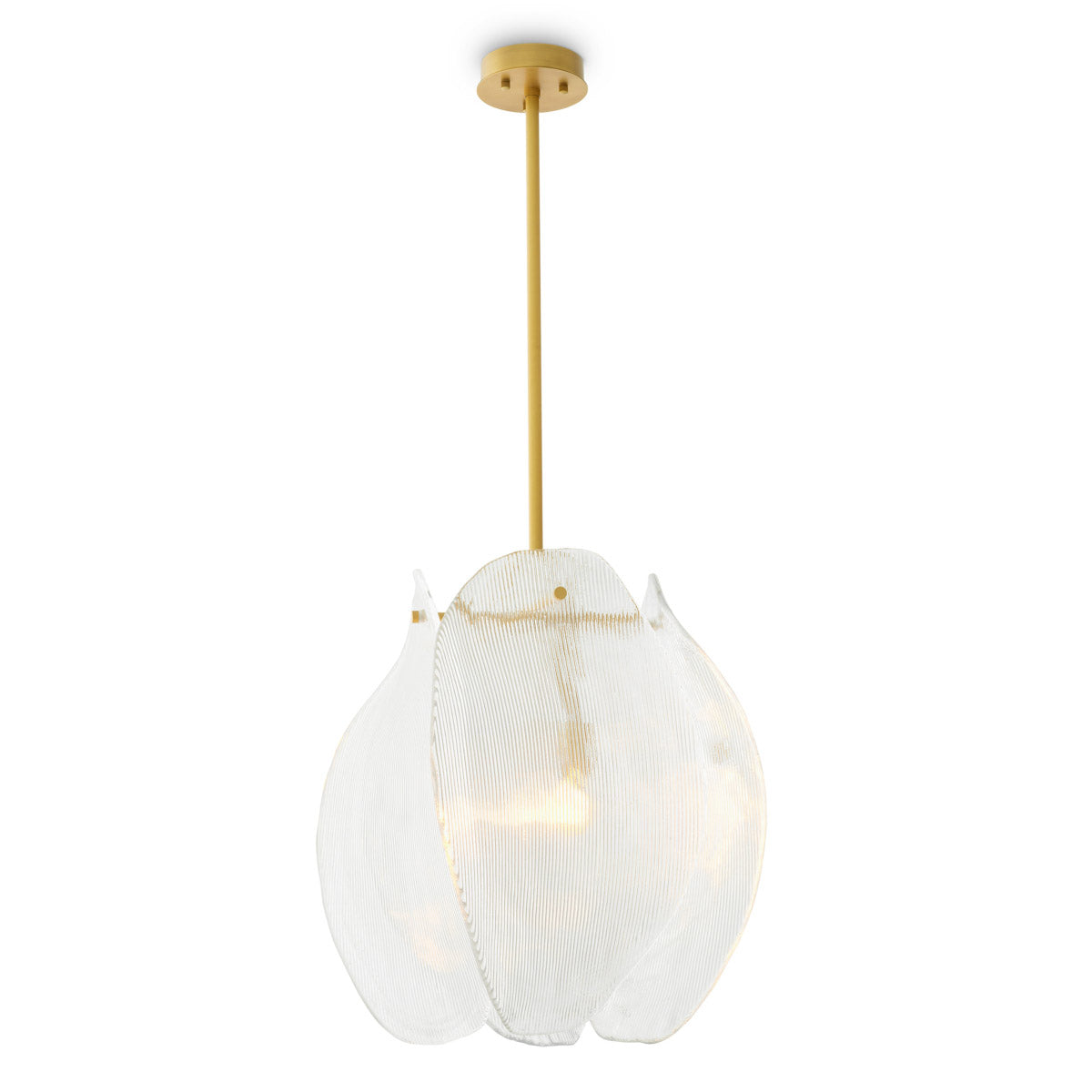 Chandelier Hibis Antique brass finish | clear glass Lighting TM0376UL