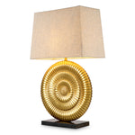 Table lamp Ramble Antique gold finish | black granite base, Including linen mix shade Lighting TM0400UL 2
