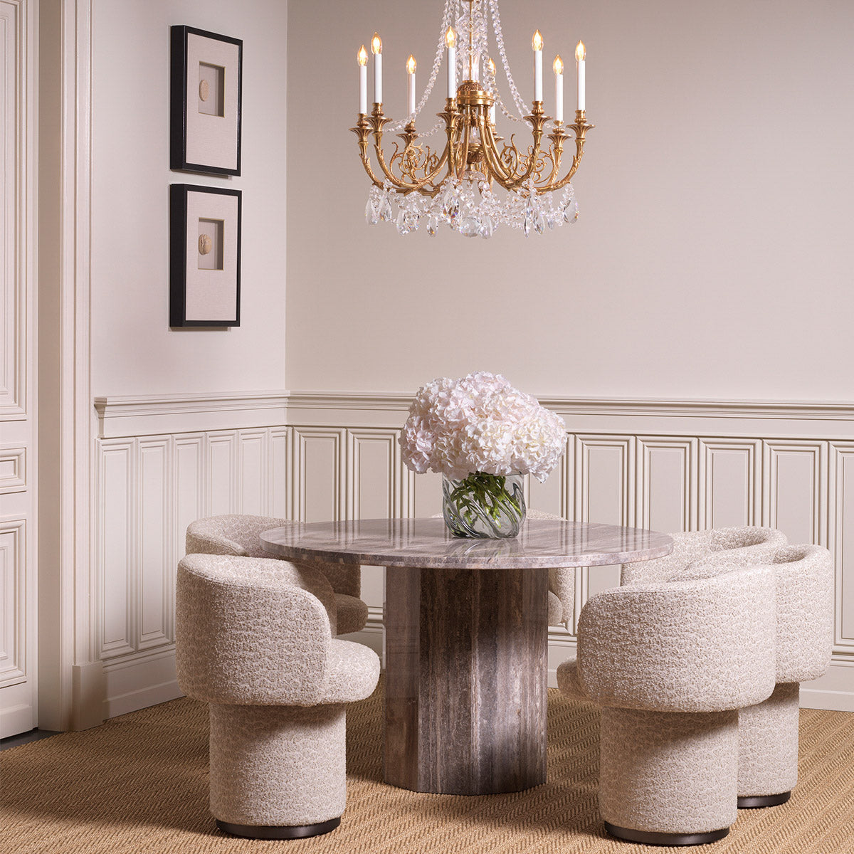 Dining Table Florence Silver travertine Tables TM0408 3