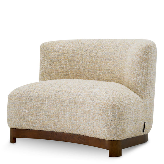 Chair Stelvio Winslow chenille beige | walnut finish base 94% polyester | 6% acrylic Chairs & Sofas TMA0342