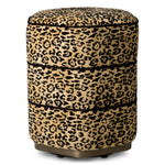 Stool Roosevelt Bernard leopard camel | bronze finish base 82% cotton | 18% polyester Chairs & Sofas TMA0352 2