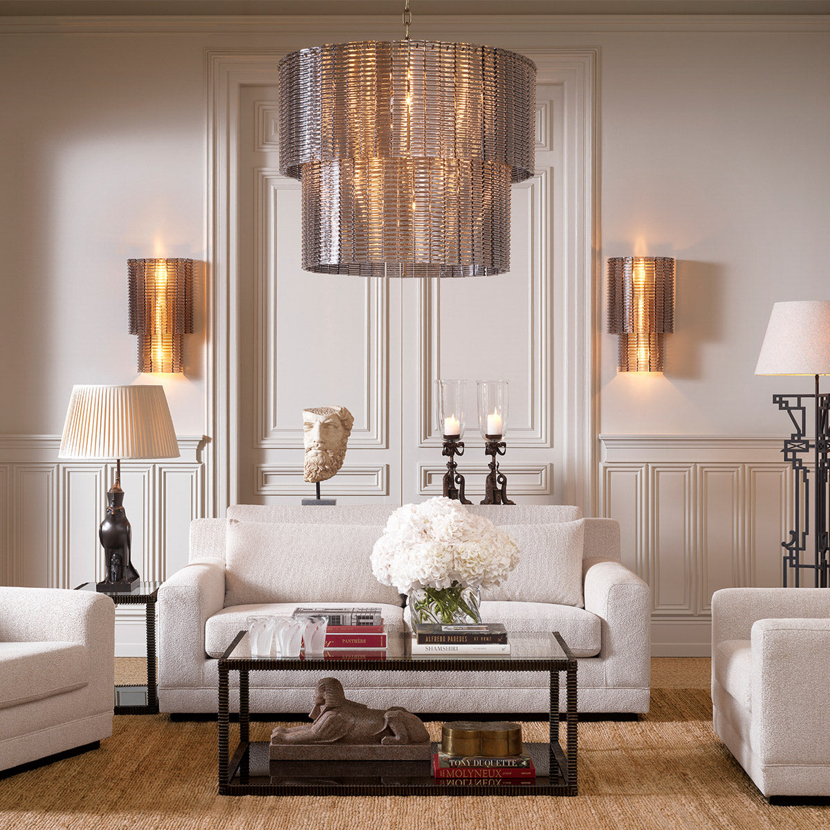 Sofa Manhattan S Palmer beige | black base 60% viscose | 40% polyester Chairs & Sofas TMA0388 3