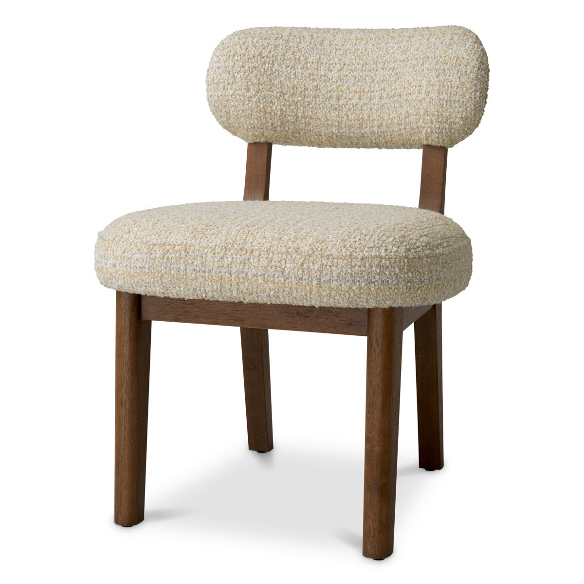 Dining Chair Duveen Winslow chenille beige | dark brown legs 94% polyester | 6% acrylic Chairs & Sofas TMA0389 2