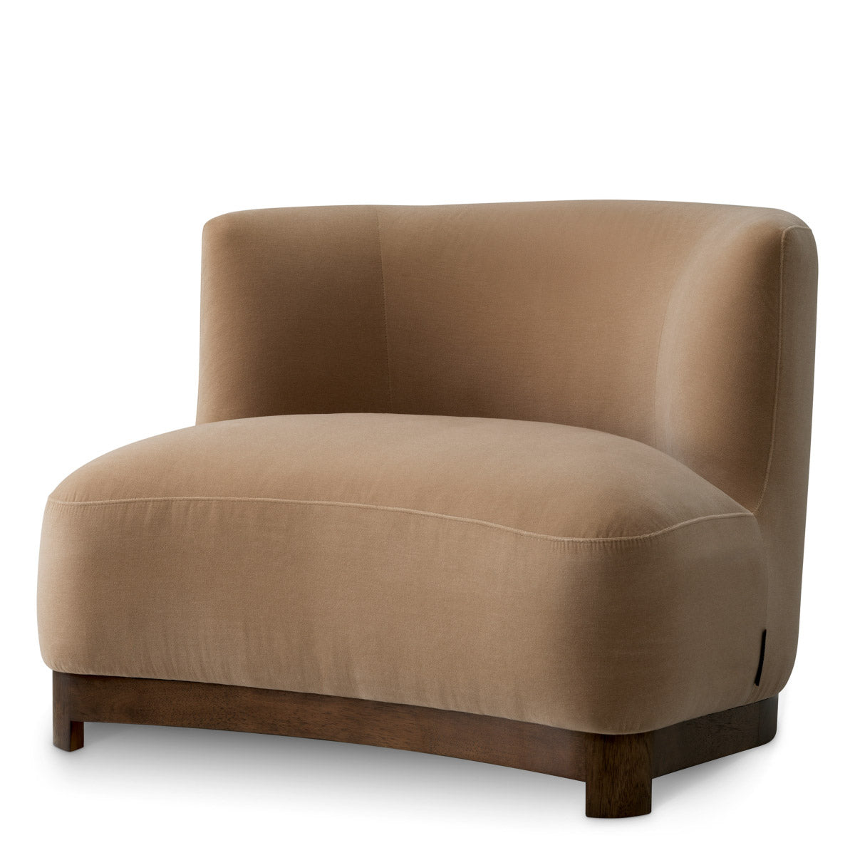 Chair Stelvio Morris merino camel | walnut finish base 100% merino wool Chairs & Sofas TMA0402 2