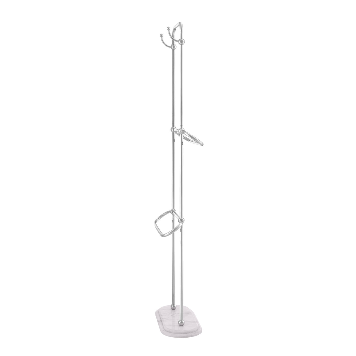 Eichholtz Towel Rack Lowell L marble and polished stainless steel, it offers place to your towel and bathrobe. Since the