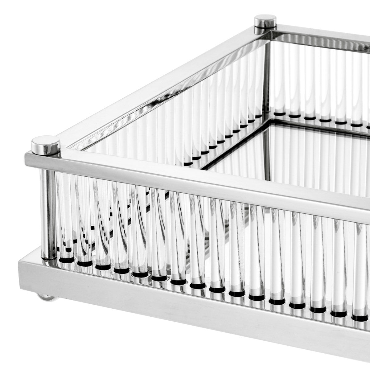 Eichholtz Tray Cora rectangular perfume bottles. Tray Cora rectangular Crafted by Eichholtz this serving accessory pairs refined design with