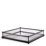 Eichholtz Tray Cora square Glam up your living space with the decorative Cora Tray. This chic rectangular tray with