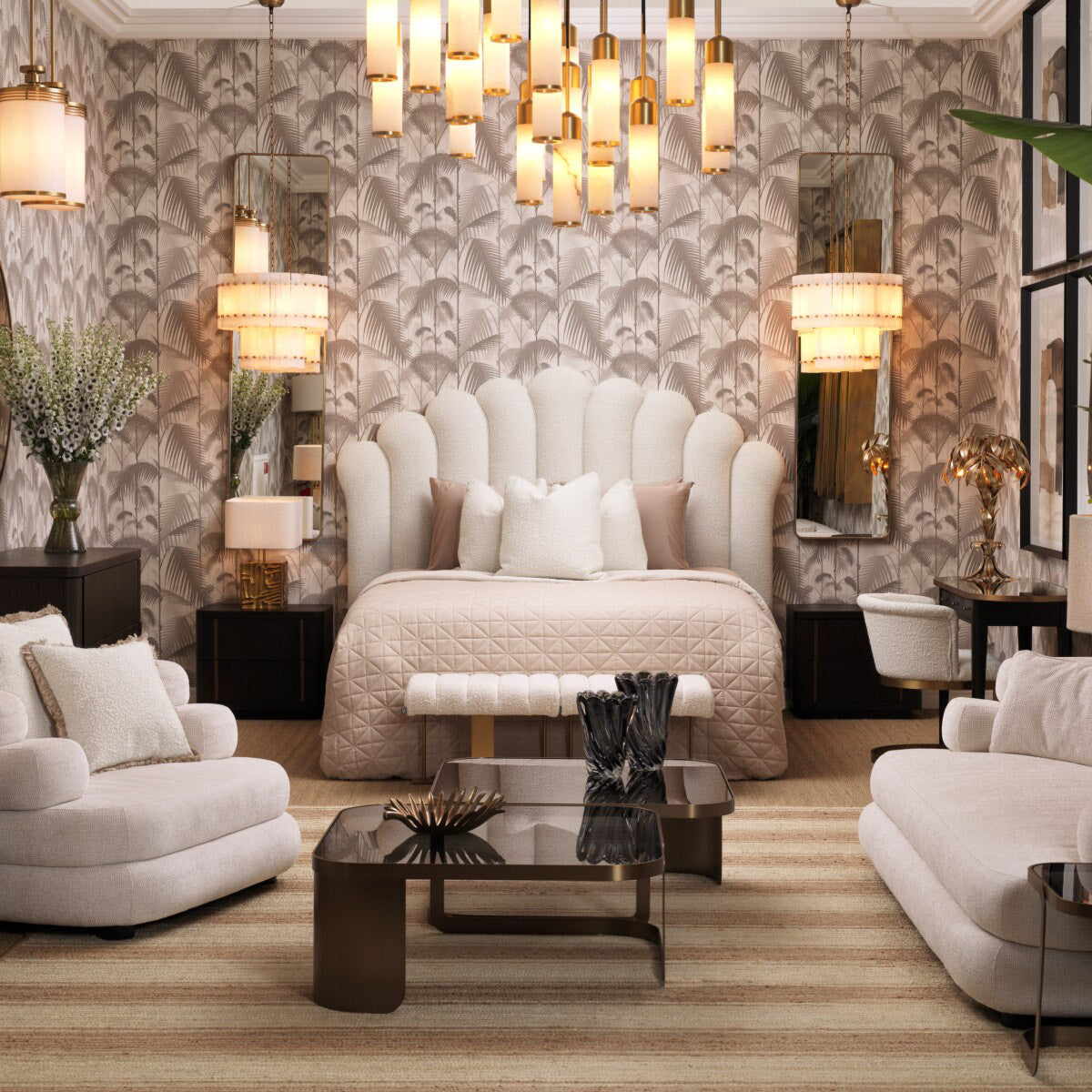 Eichholtz Tray Suma with botanical charm. With its vintage brass finish, It will perfectly complement eclectic interiors. Use