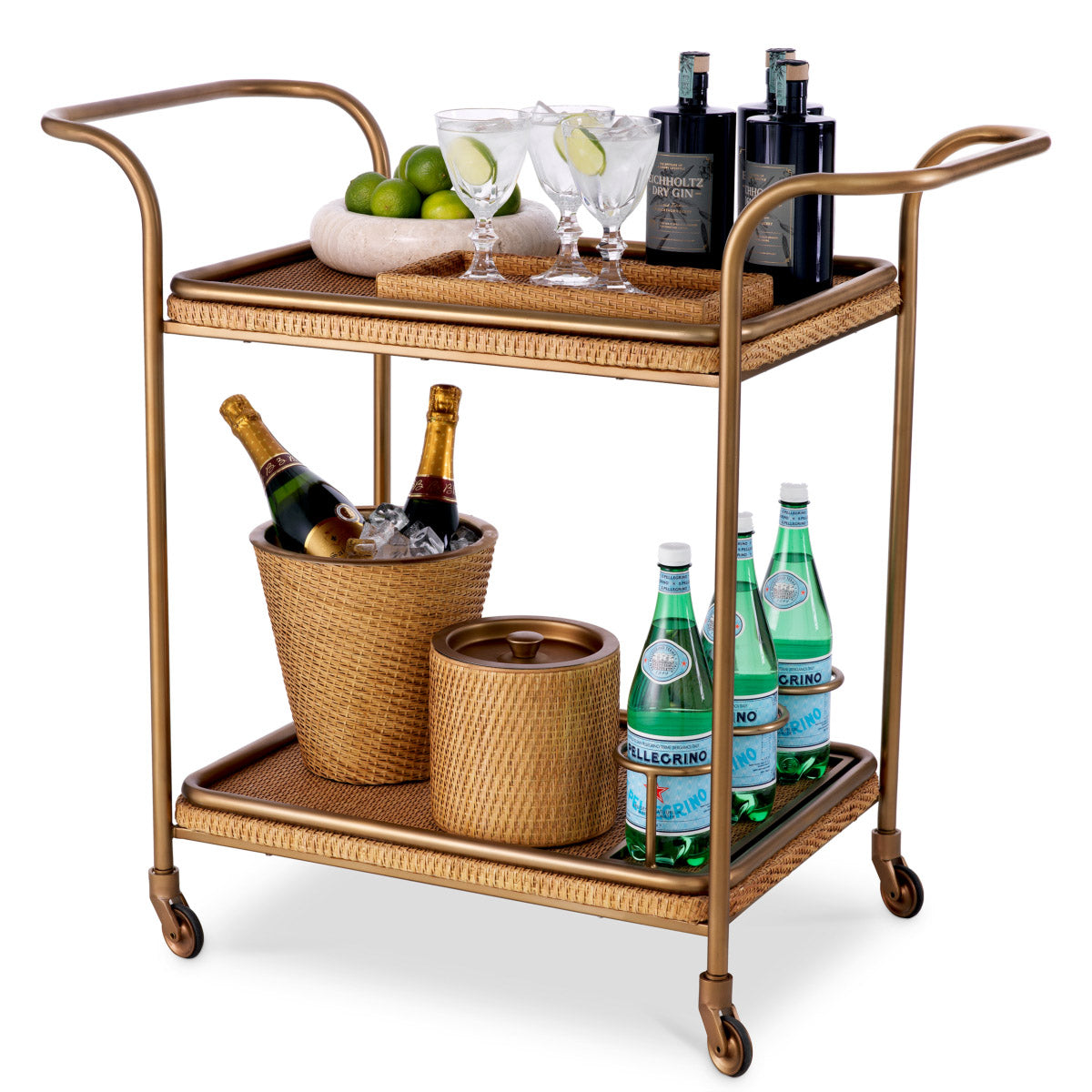 Eichholtz Trolley Pescara function in your entertainment ensemble. Trolley Pescara Crafted by Eichholtz this trolley pairs refined design