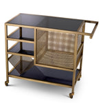 Eichholtz Trolley Sterling and sophistication, while the smoked glass shelves add a touch of allure. With its versatile