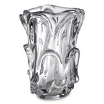 Eichholtz Vase Aila L Handblown from clear glass and embellished with arc-shaped decorations, the large Aila Vase is a