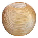 Eichholtz Vase Alessio S engrave the pattern by hand. The natural glass's beautiful, unique peach colour adds warmth and