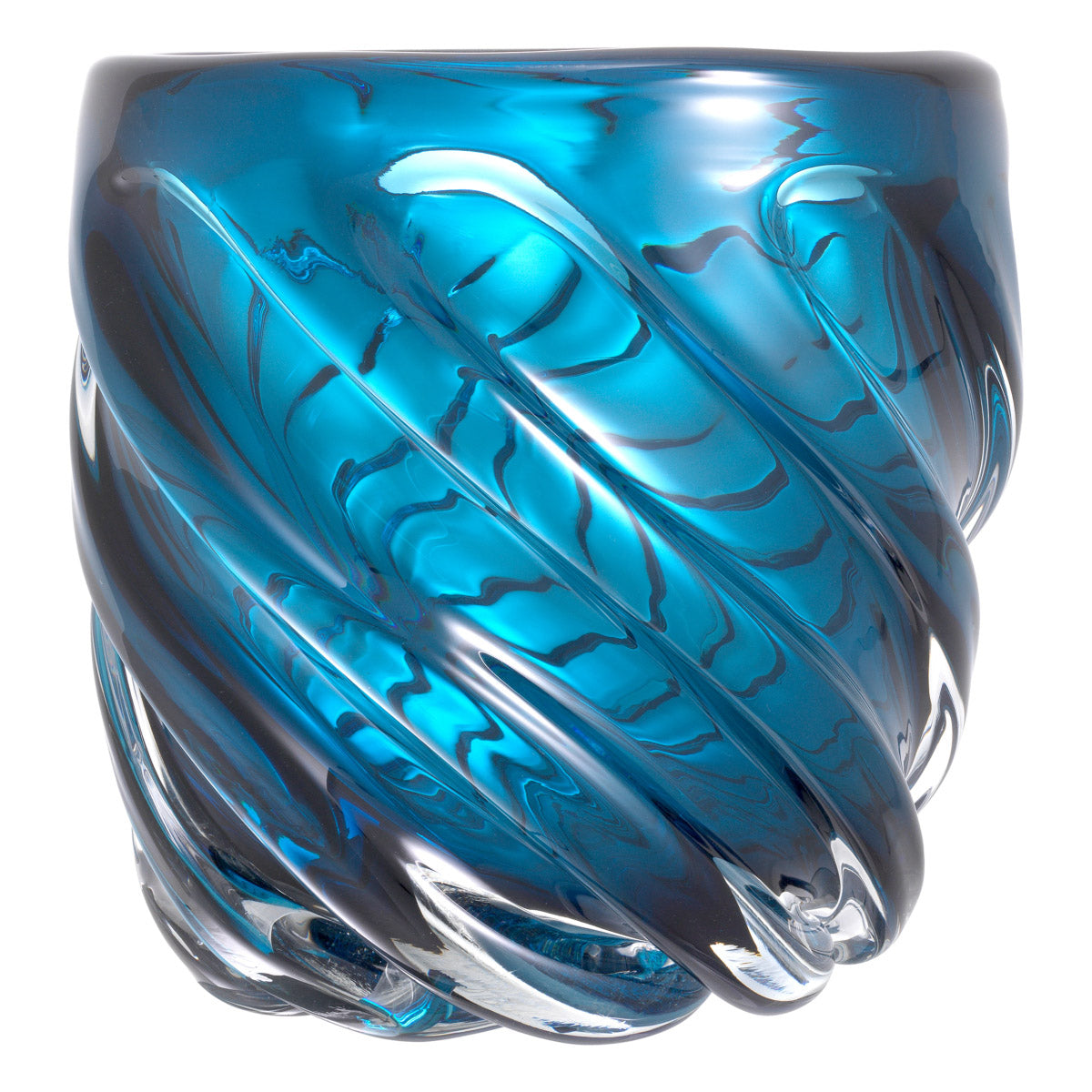 Eichholtz Vase Angelito S and stylish addition to your home dÃ©cor. Handmade from blue glass it features an elegant