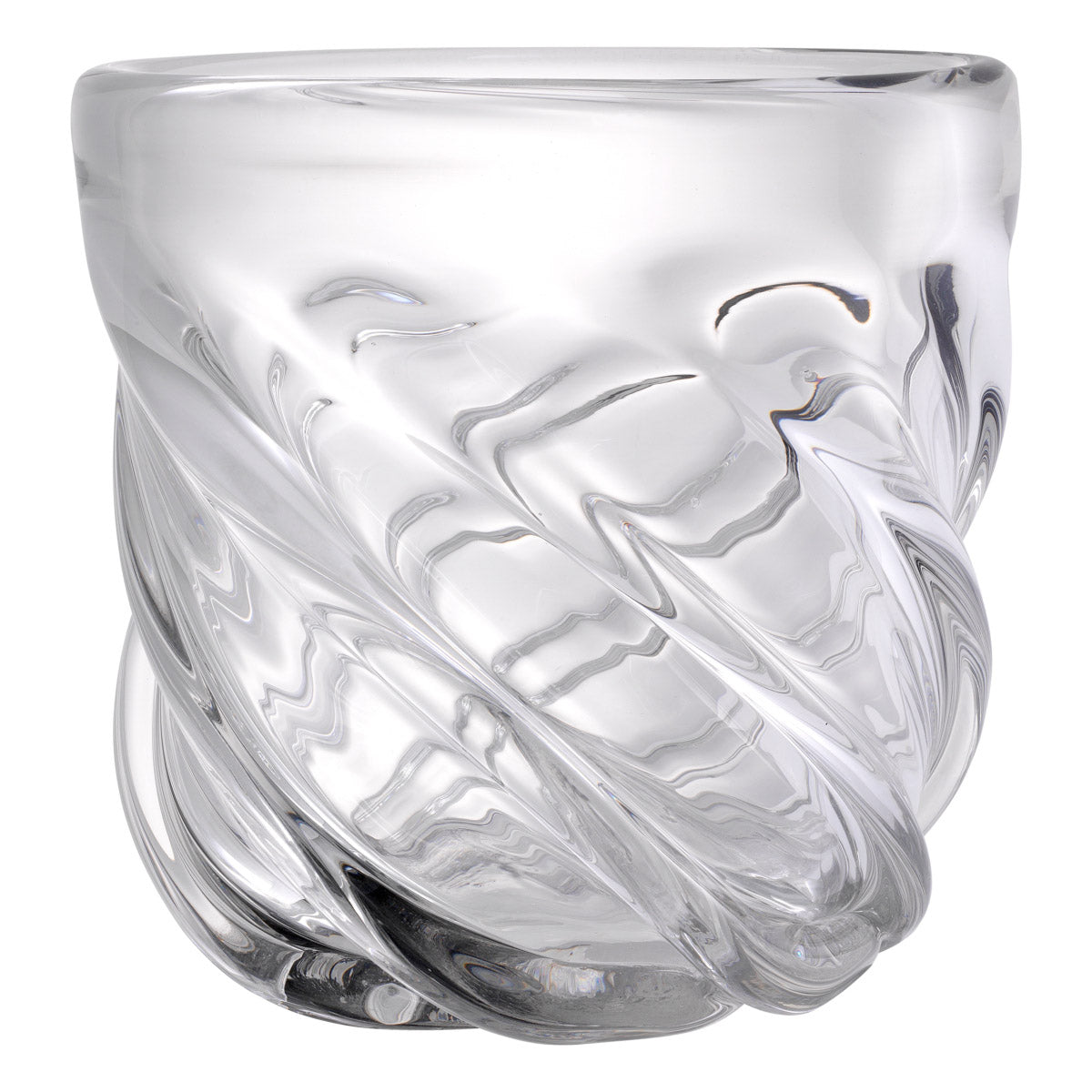 Eichholtz Vase Angelito S elegant swirl pattern. Display as a decorative object with or without flowers to channel modern