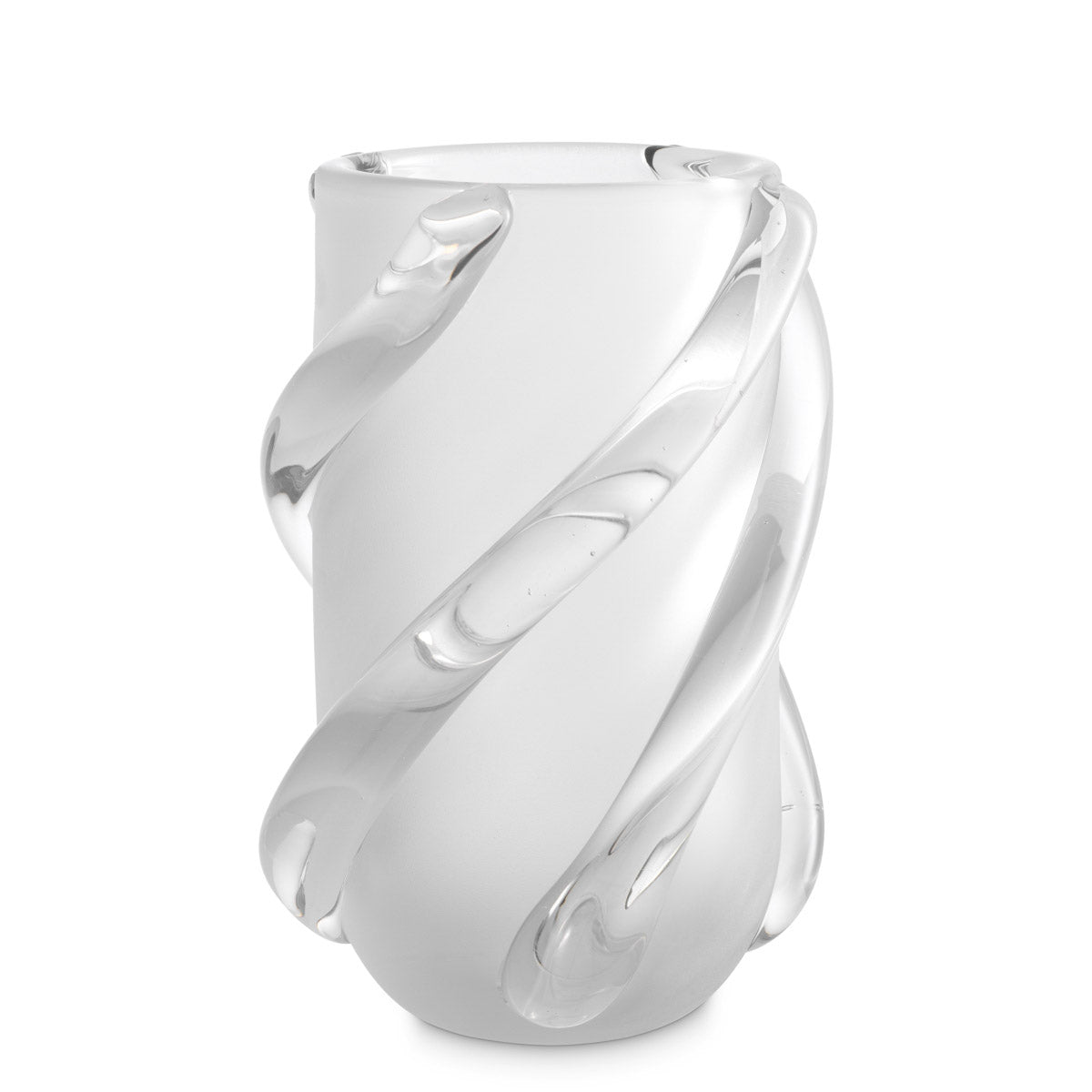 Eichholtz Vase Celestino M Immerse in modern elegance with the Vase Celestino M in frosted white. This exquisite glass