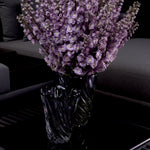 Eichholtz Vase Contessa L swirling design fits nicely together. Hand-blown from grey glass and fitted with a scalloped edge,