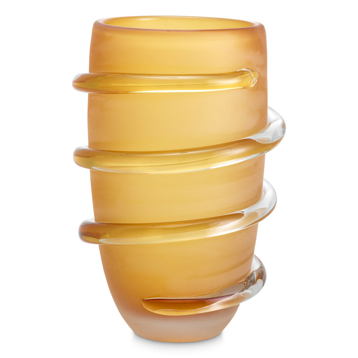 Eichholtz Vase Eliano L The Vase Eliano L in frosted amber embodies refined luxury with its warm, amber finish.