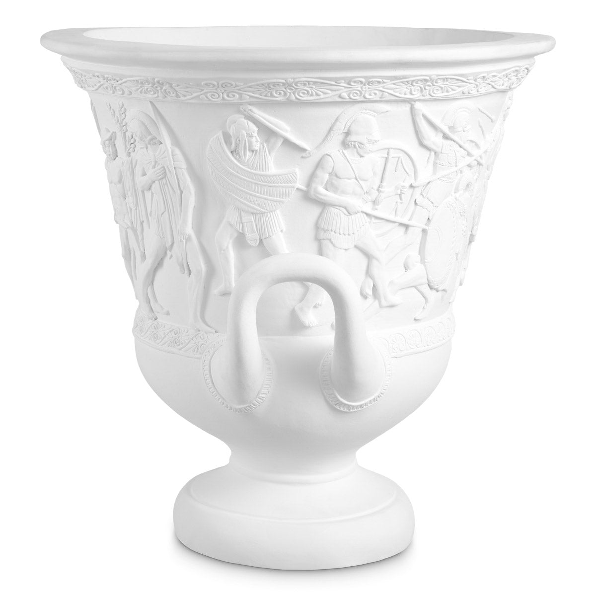 Eichholtz Vase Hydria Reimagined with a pristine white finish, our vase recalls ancient Greek artistry, blending historical allure
