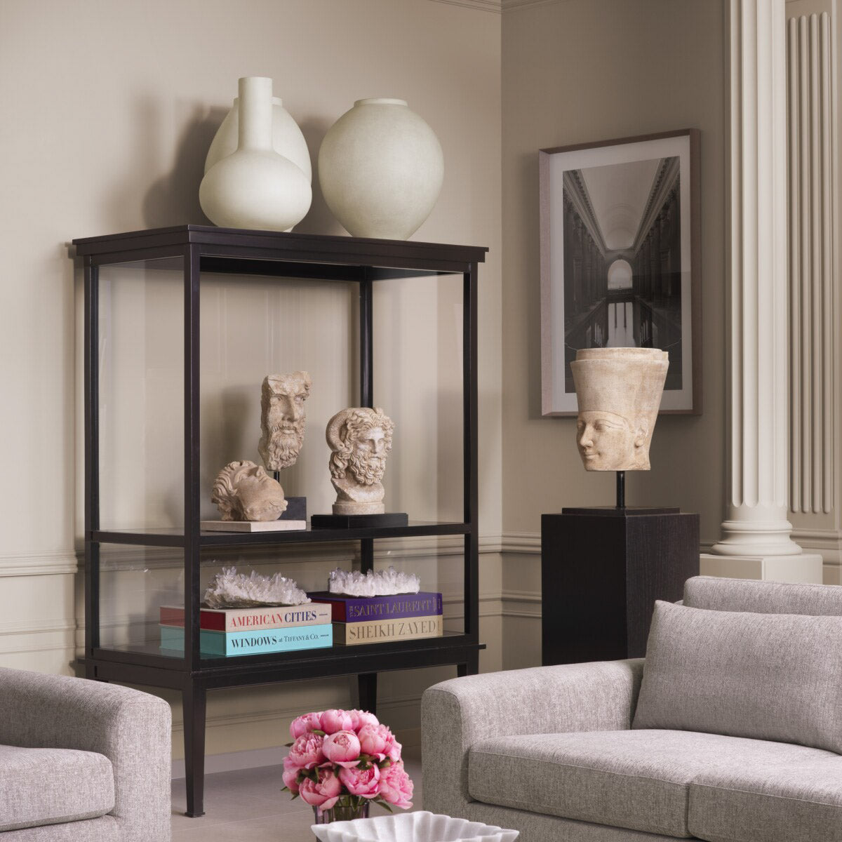 Eichholtz Vase Moon Jar period's iconic porcelain. Exudes a sand finish that embodies its historic inspiration. The moon jar's