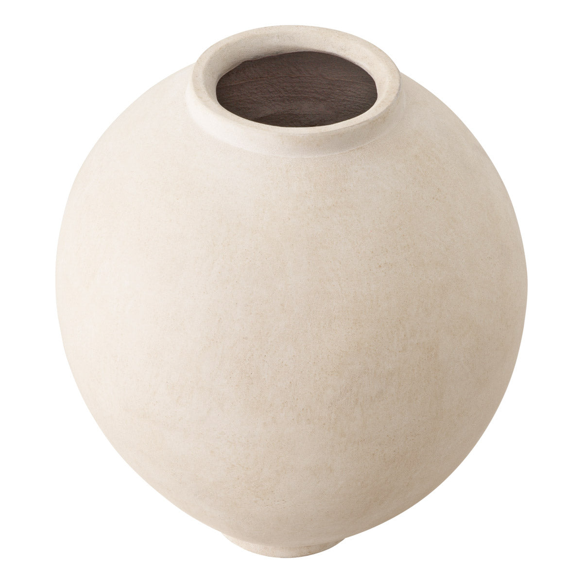 Eichholtz Vase Moon Jar evocative form is legendary, crafted by seamlessly joining two hemispherical halves. Its delicate peach glaze,