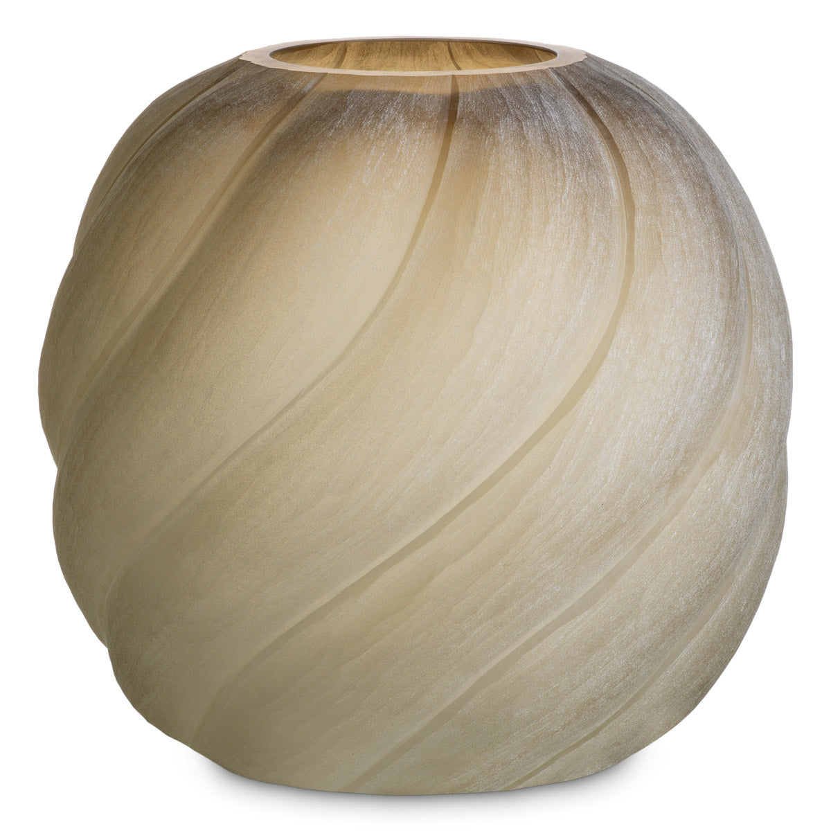 Eichholtz Vase Sicilia L Indulge in the luxurious allure of the Vase Sicilia L, where its frosted light brown