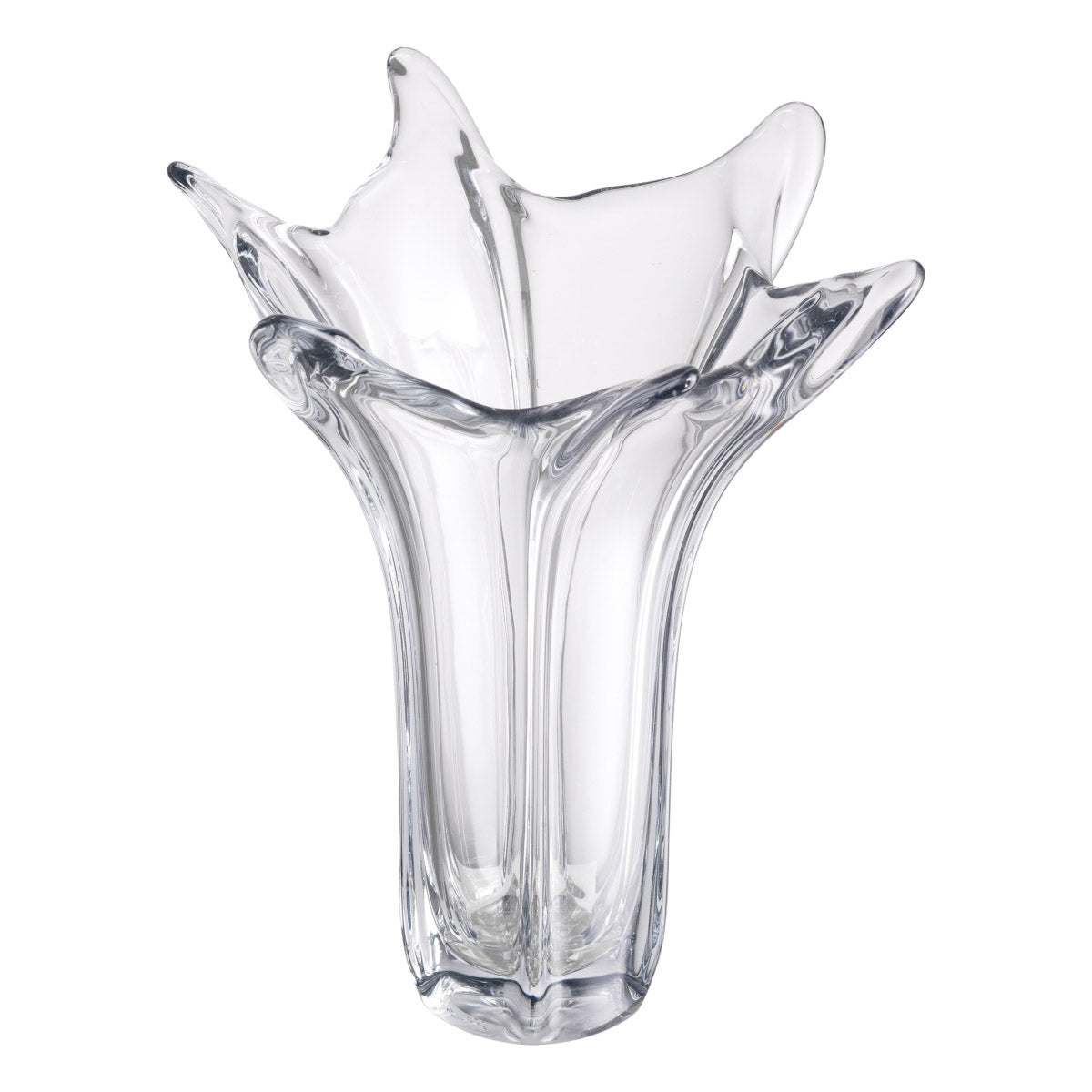 Eichholtz Vase Sutter of sophistication for any living space. This luxurious accessory, handblown from exquisite clear glass, reflects