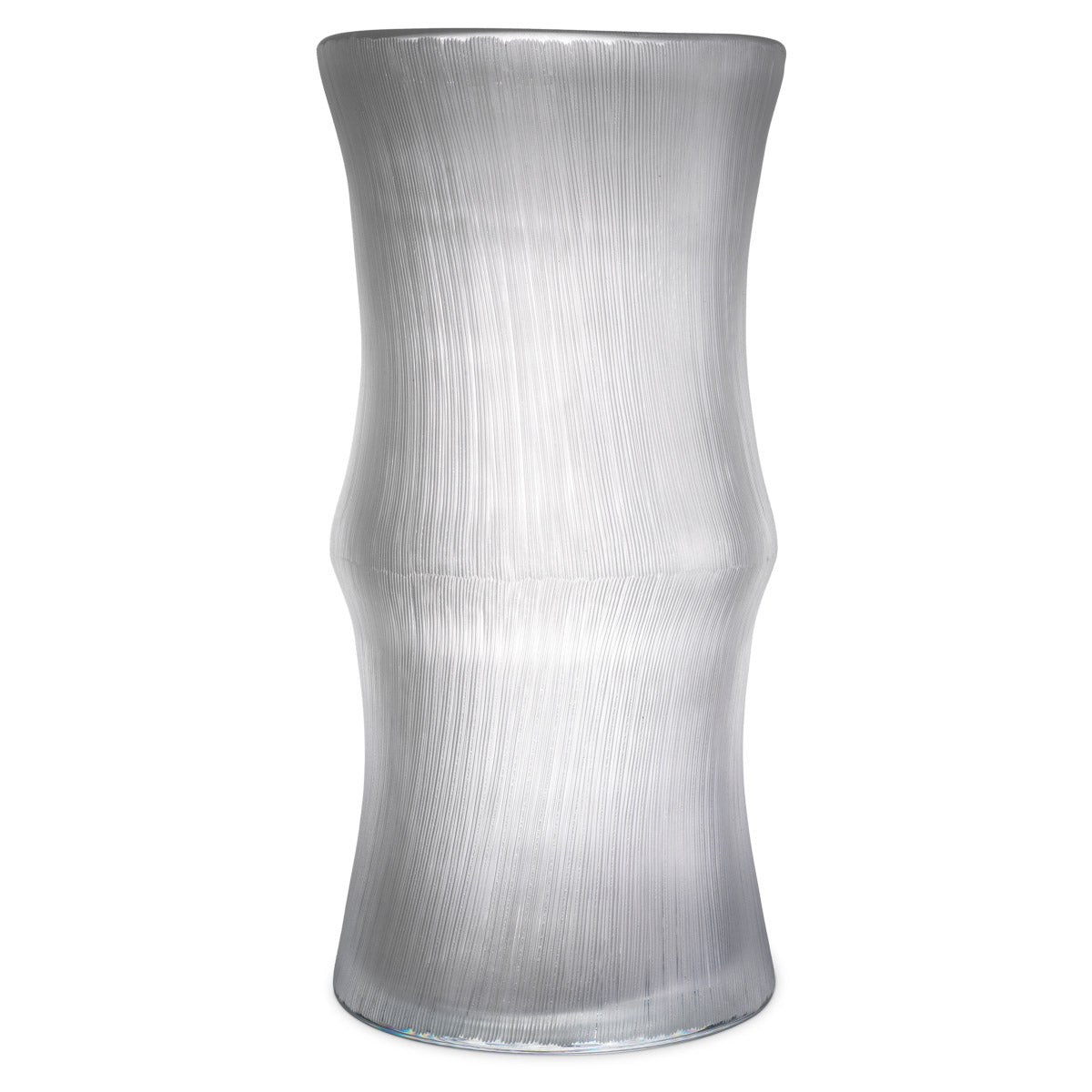 Eichholtz Vase Thiara vase is adorned with engraved lines and characterised by a bamboo-like kink.Â Vase Thiara Crafted