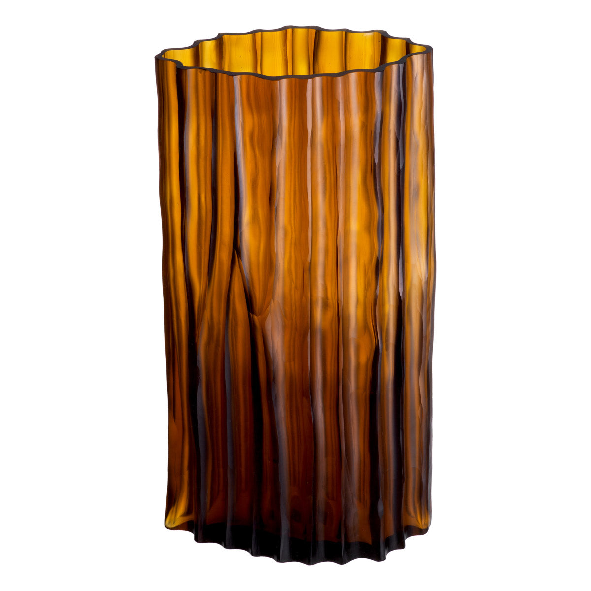 Eichholtz Vase Vivente L natural amber colour of the glass adds warmth and richness to any lifestyle. Embrace the