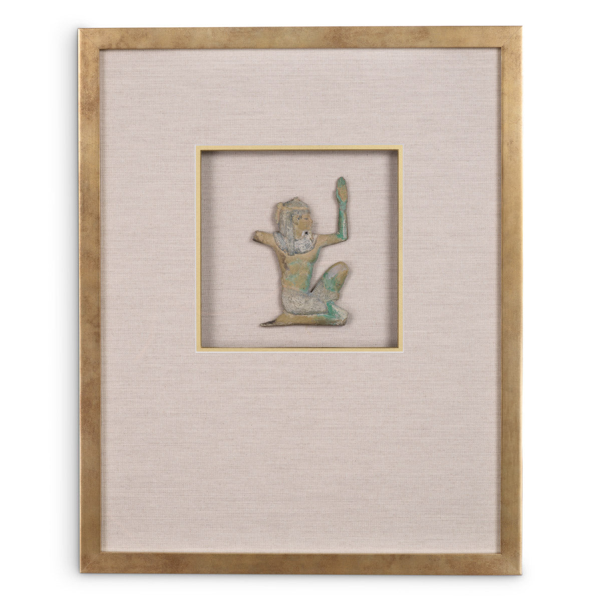 Eichholtz Wall Art Inlay Hermopolis set of 4 artworks are inspired by ancient Egypt, possibly hailing from Middle Egypt, Hermopolis (Ashm...