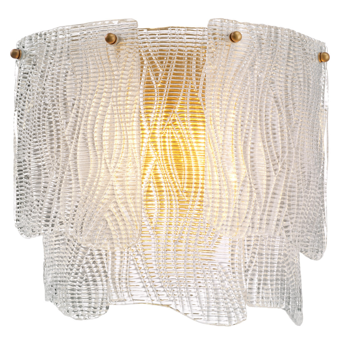 Eichholtz Wall Lamp Asinara Illuminate your abode with the handcrafted Wall Lamp Asinara by Eichholtz, where textured glass reflects