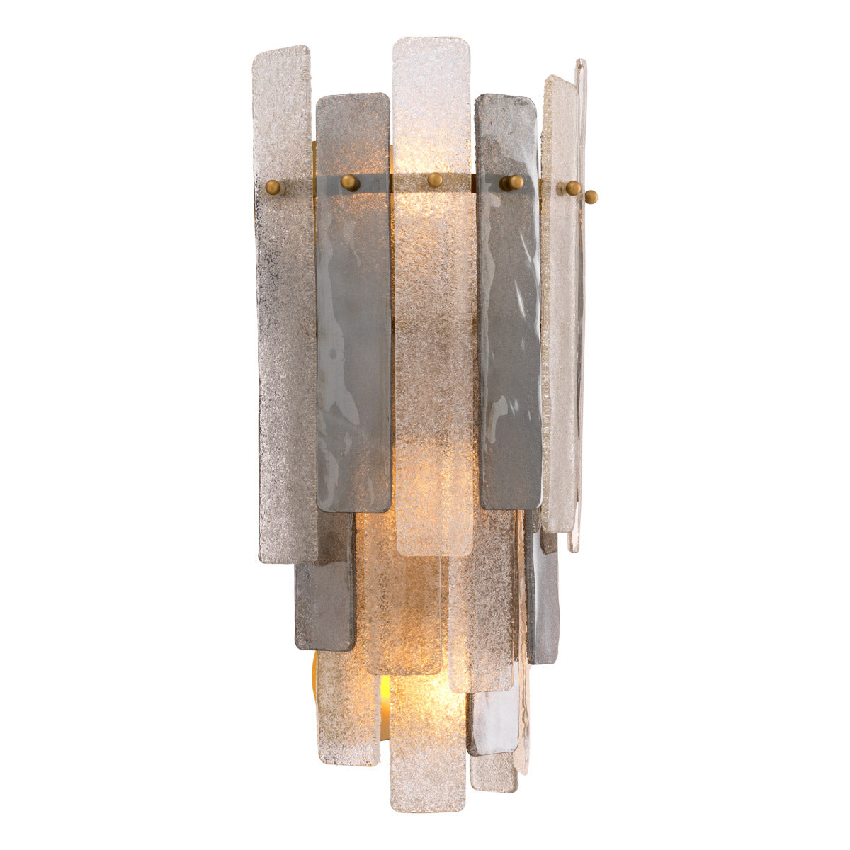 Eichholtz Wall Lamp Greyson shades, set against a classic antique brass finish, ensuring it stands as a signature piece