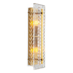 Eichholtz Wall Lamp Luciene modern sophistication. Its layered handmade glass, adorned with intricate patterns, casts a gentle illuminati...