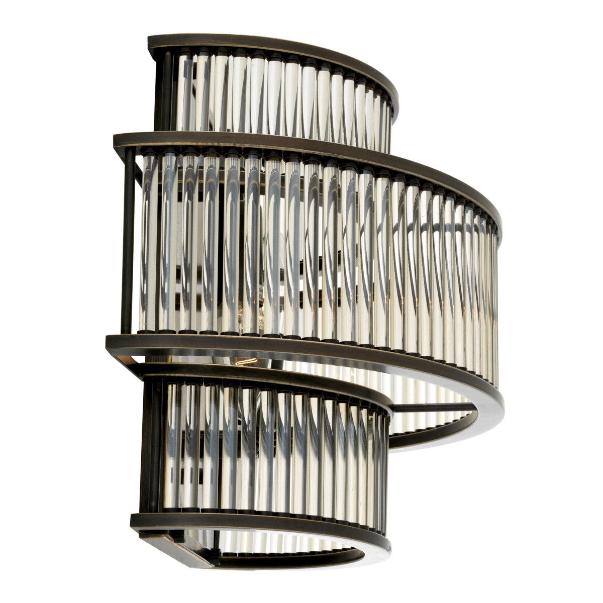 Eichholtz Wall Lamp Mancini a nickel finish and clear glass rods. Wall Lamp Mancini Crafted by Eichholtz this wall