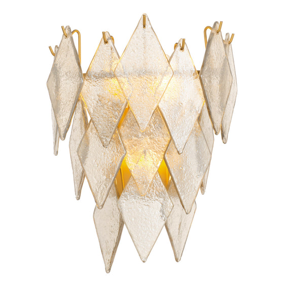 Eichholtz Wall Lamp Rhombus Elevate your interior with the Rhombus Wall Lamp, featuring a luxurious antique brass finish and