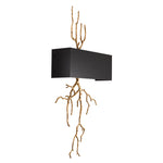 Eichholtz Wall Lamp Sorento from behind a black fabric rectangular lampshade. They are skilfully crafted from iron and provided