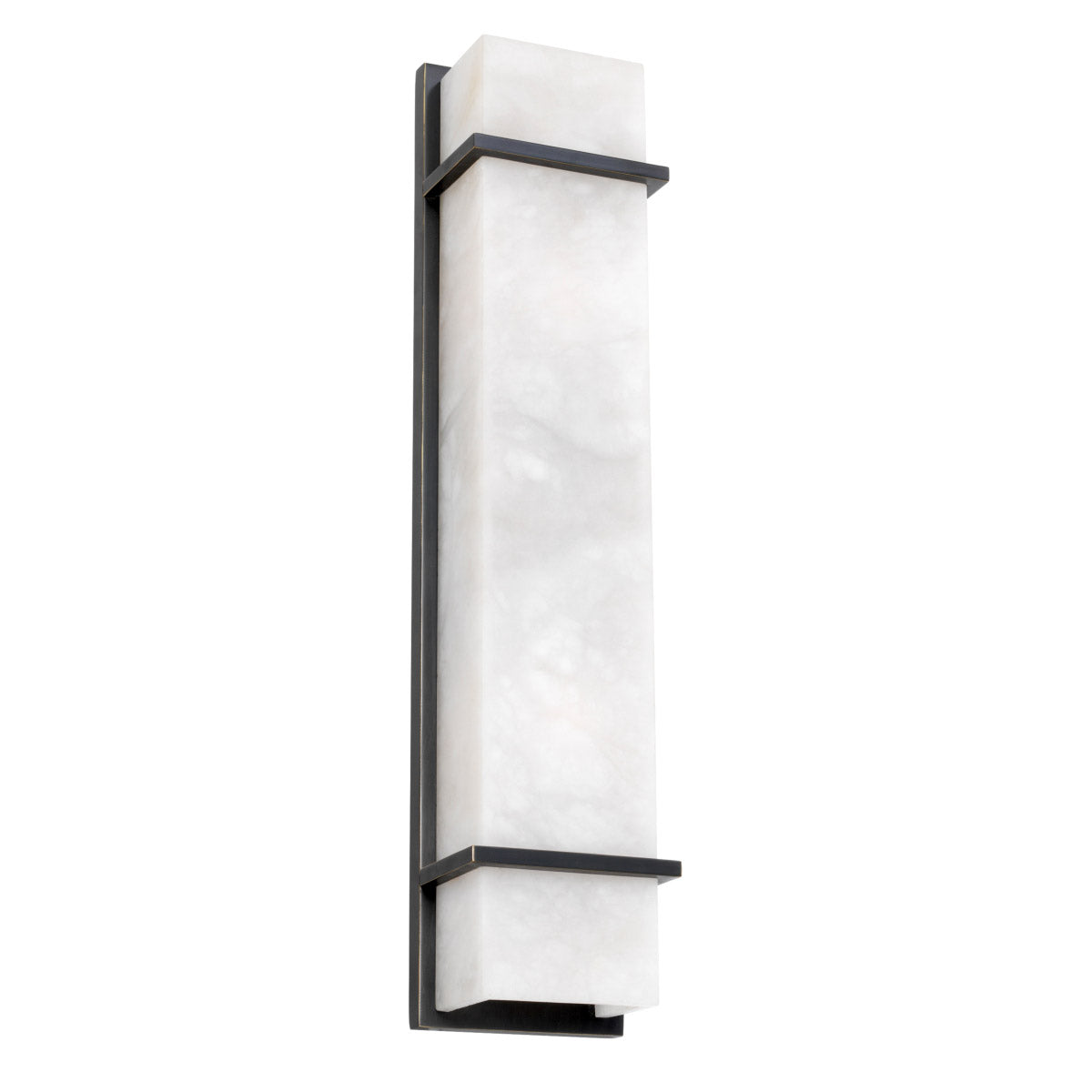 Eichholtz Wall Lamp Spike L bronze highlight finish frame with a translucent shade of alabaster, it creates a pleasant, relaxed