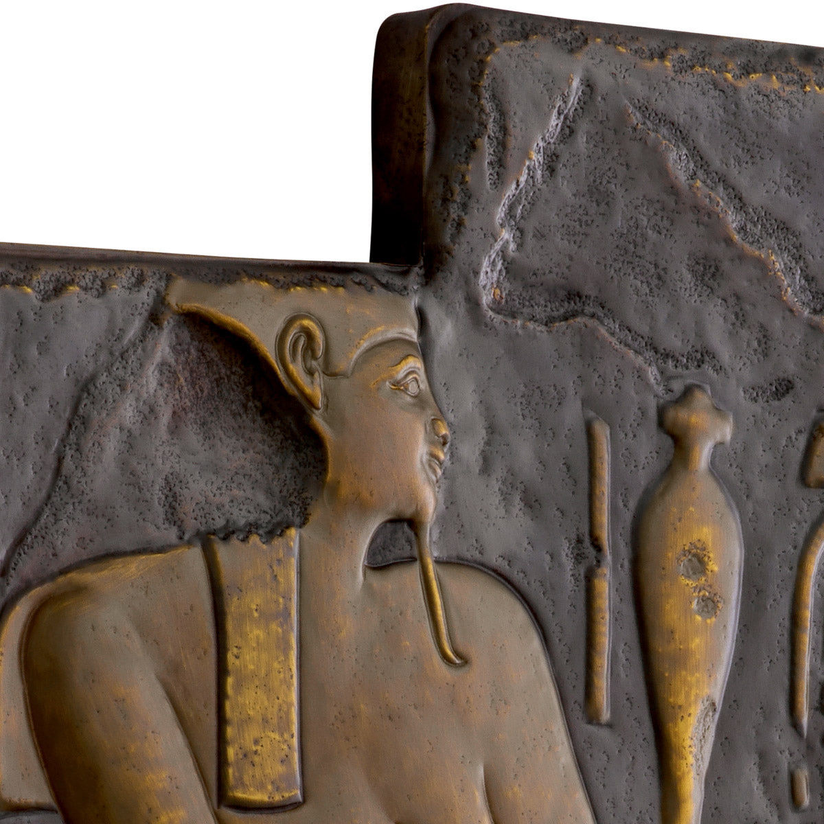 Eichholtz Wall Object Sebennytos this symbolized Egypt's fertility offerings to the gods. This sculpture, featuring the name of Nectanebo