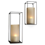 Eichholtz Wall Rack Deco rectangular set of 2 Put faux candles or hurricanes in these wall racks and hang them side by side.