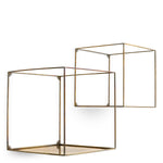Eichholtz Wall Rack Deco square set of 2 Elevate your living space with the Wall Rack Deco set in a stunning vintage brass