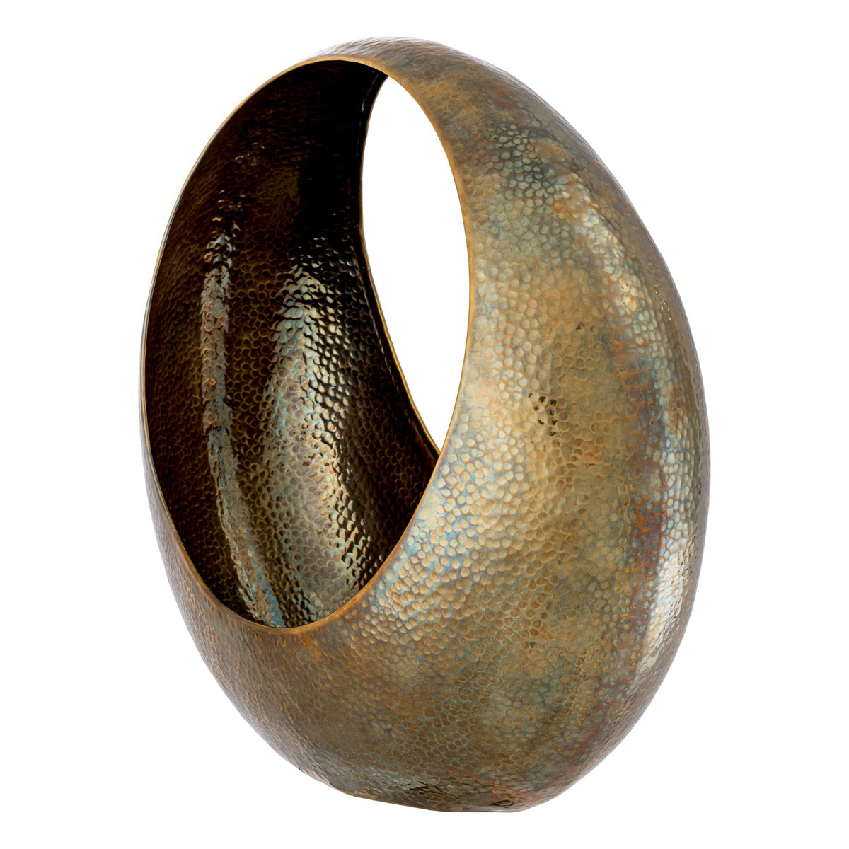 Eichholtz Wine Cooler Leung brass finish, the unique circular form of the wine cooler emanates timeless elegance and sophistication.