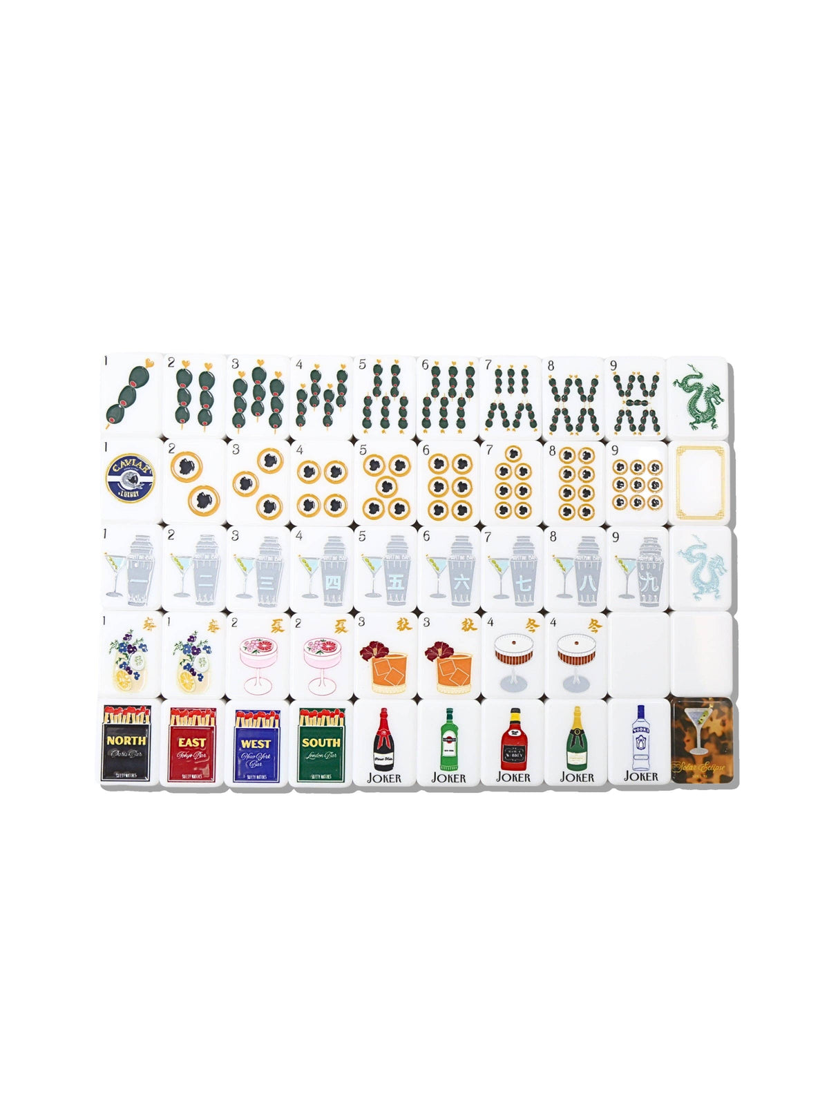 Topshelf Collector's Edition Mahjong Box Set - full tile layout